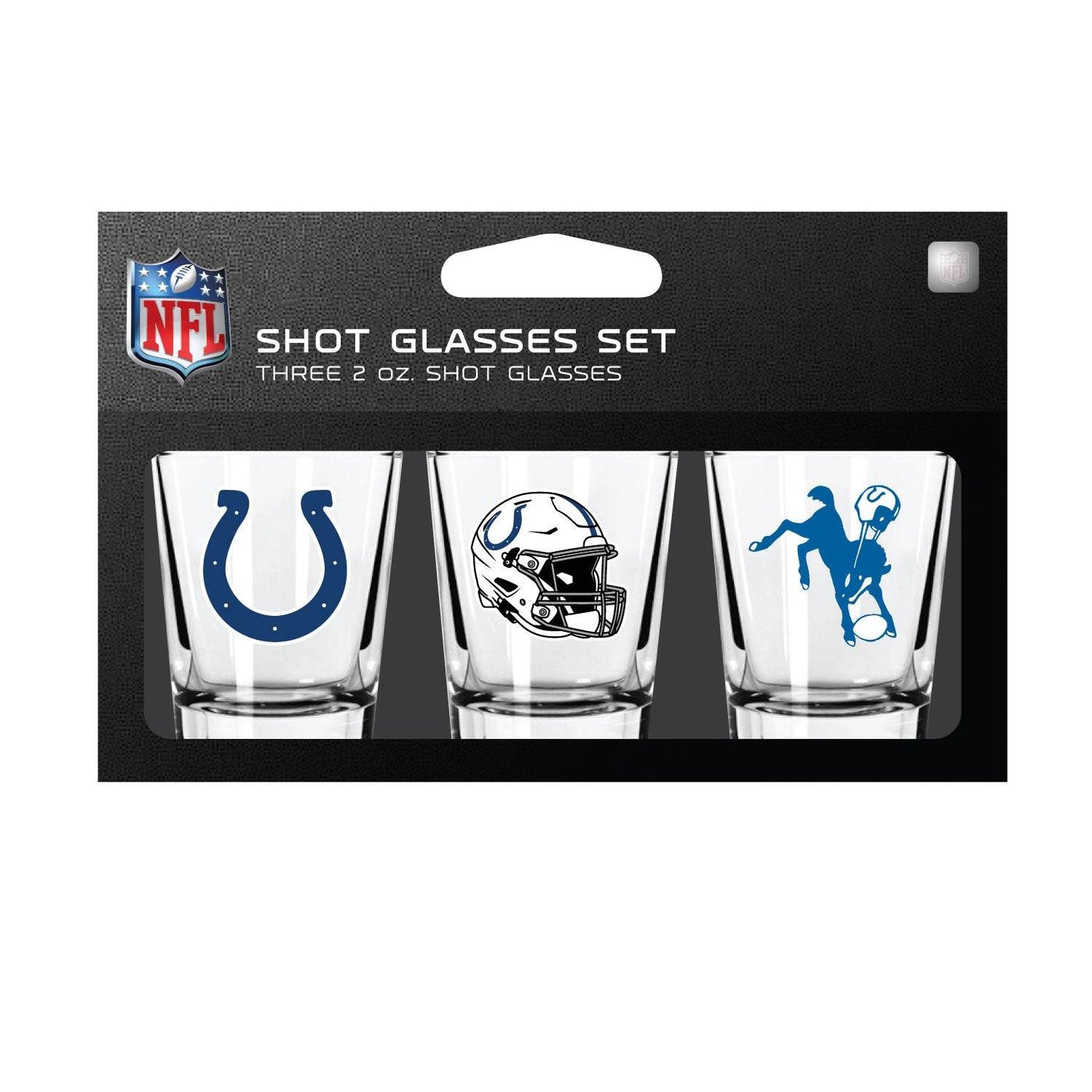Indianapolis Colts Shot Glass Set 3 Pack Dishwasher Safe - ToylandEU