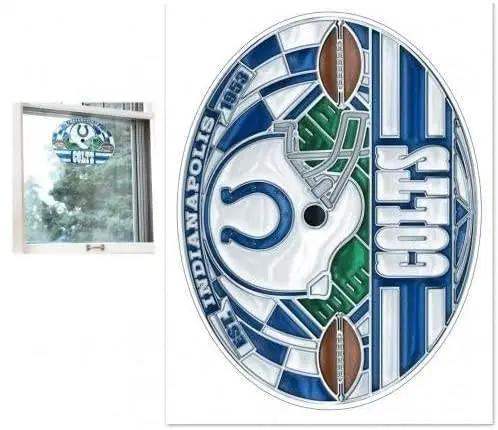  Indianapolis Colts Stained Glass Decal 11x17 Multi Use -  ToylandEU™
