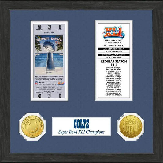  Indianapolis Colts Super Bowl Ticket Collection Plaque -  ToylandEU™