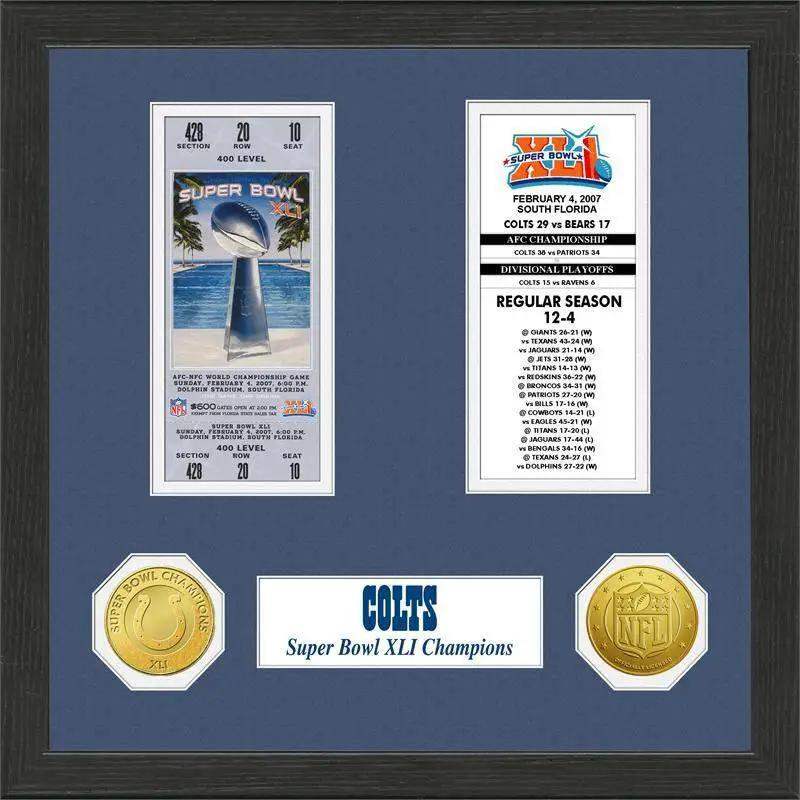  Indianapolis Colts Super Bowl Ticket Collection Plaque -  ToylandEU™