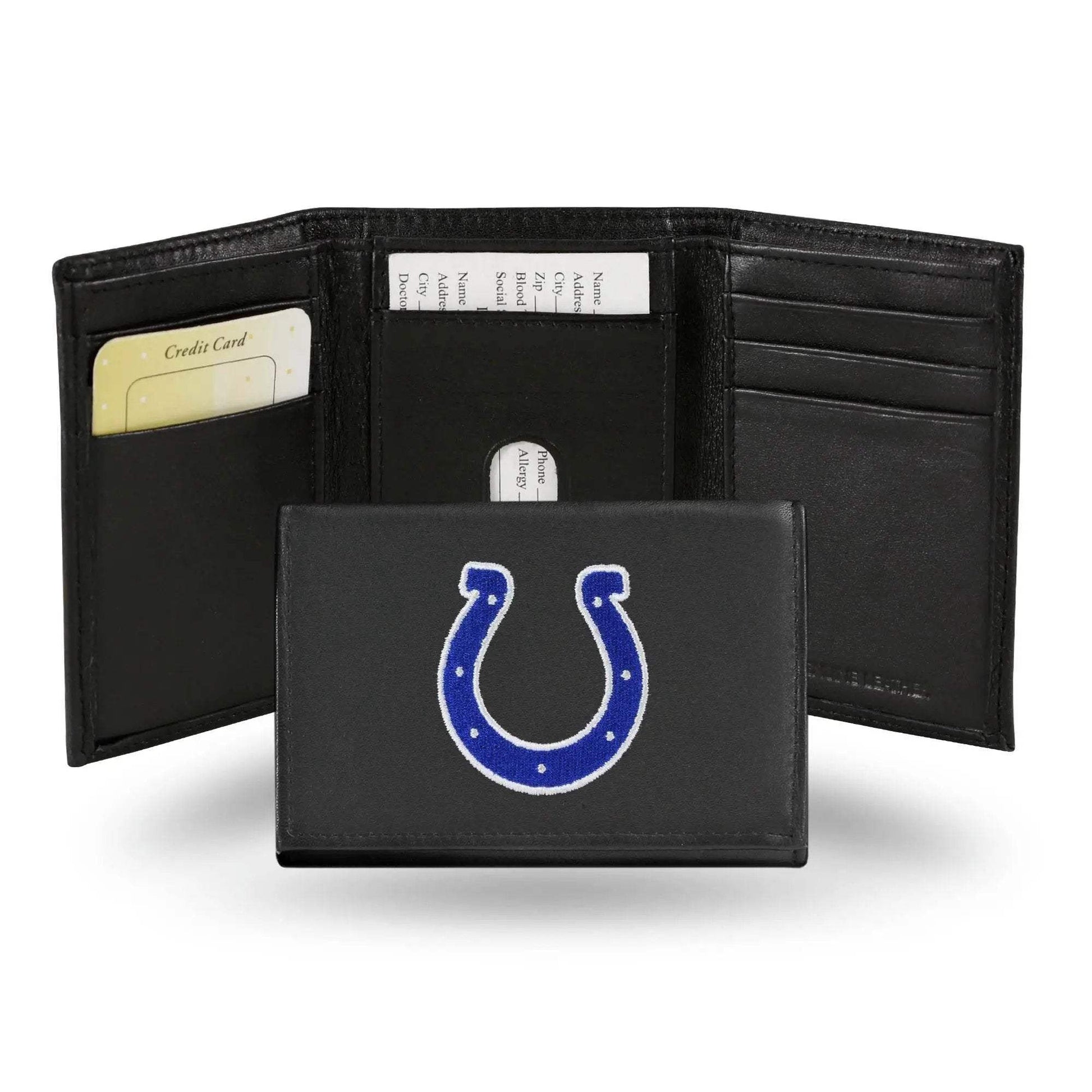 Indianapolis Colts Wallet Trifold Leather Embroidered - ToylandEU