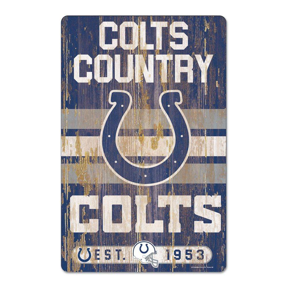 Indianapolis Colts Wood Sign 11x17 Slogan Decor Display - ToylandEU