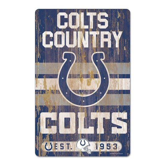 Indianapolis Colts Wood Sign 11x17 Slogan Decor Display - ToylandEU