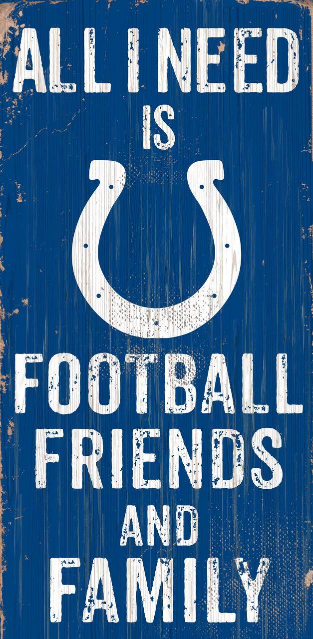Indianapolis Colts Wood Sign 6x12 Football Friends Family - ToylandEU