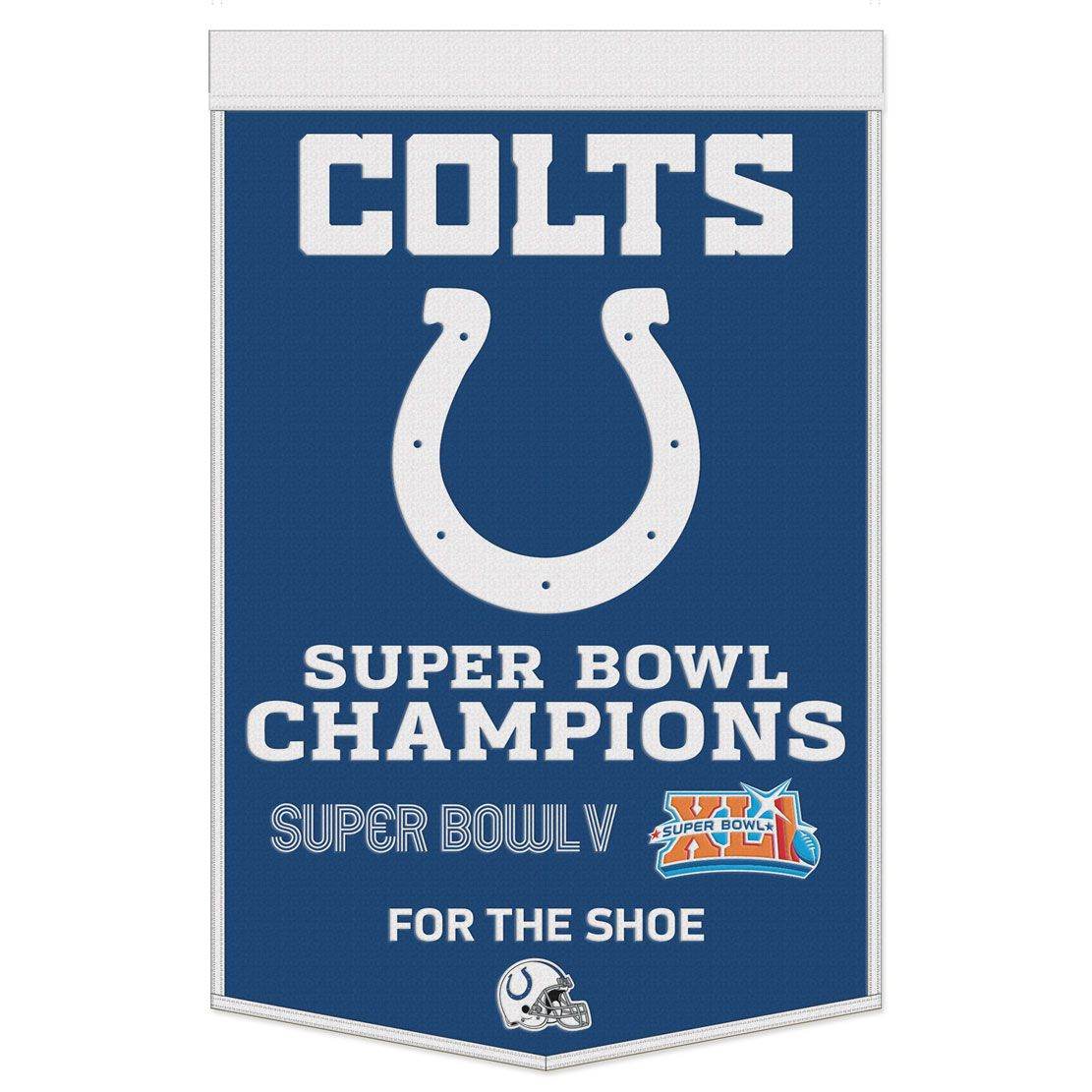 Indianapolis Colts Wool Banner 24x38 Dynasty Champ Design - ToylandEU