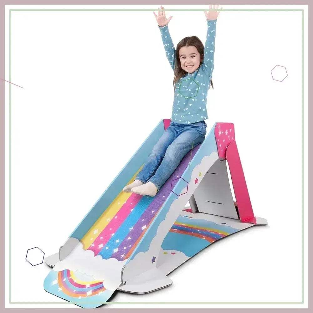 Indoor Cardboard Slide for Toddlers Durable Foldable Playground Toy - ToylandEU
