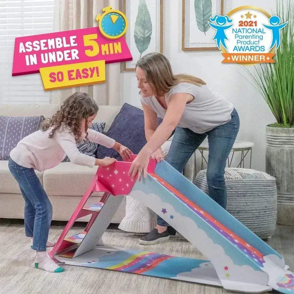 Indoor Cardboard Slide for Toddlers Durable Foldable Playground Toy - ToylandEU