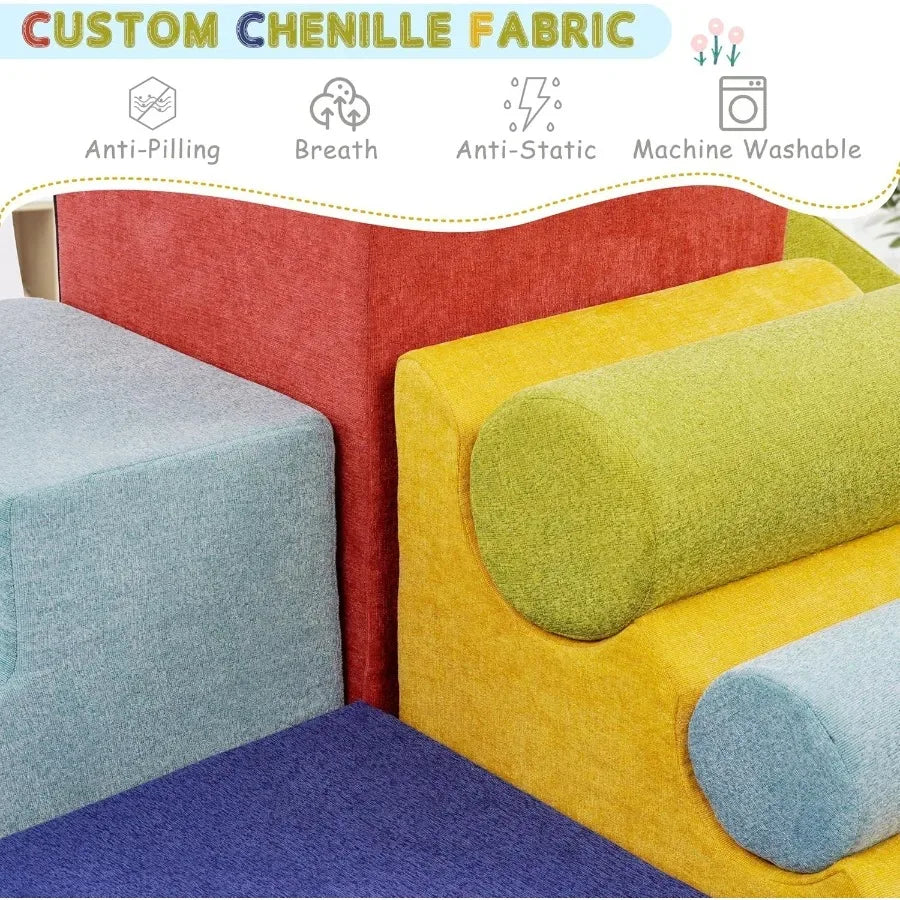 Indoor Foam Climbing Blocks Play Set With Safe Slide - ToylandEU