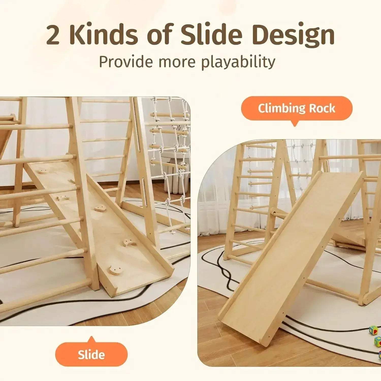 Indoor Jungle Gym Montessori Climbing Playground For Toddlers - ToylandEU