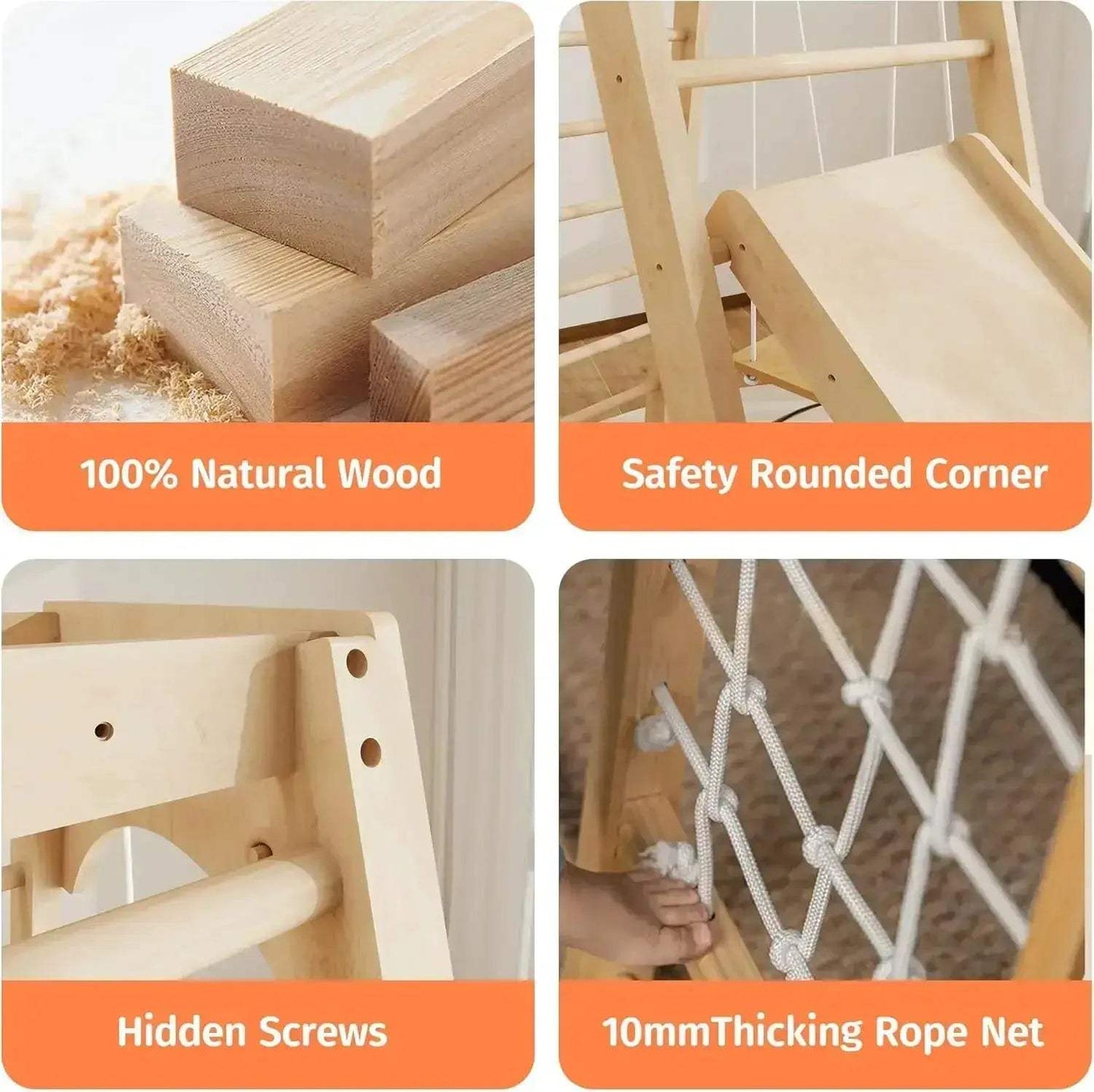 Indoor Jungle Gym Montessori Climbing Playground For Toddlers - ToylandEU