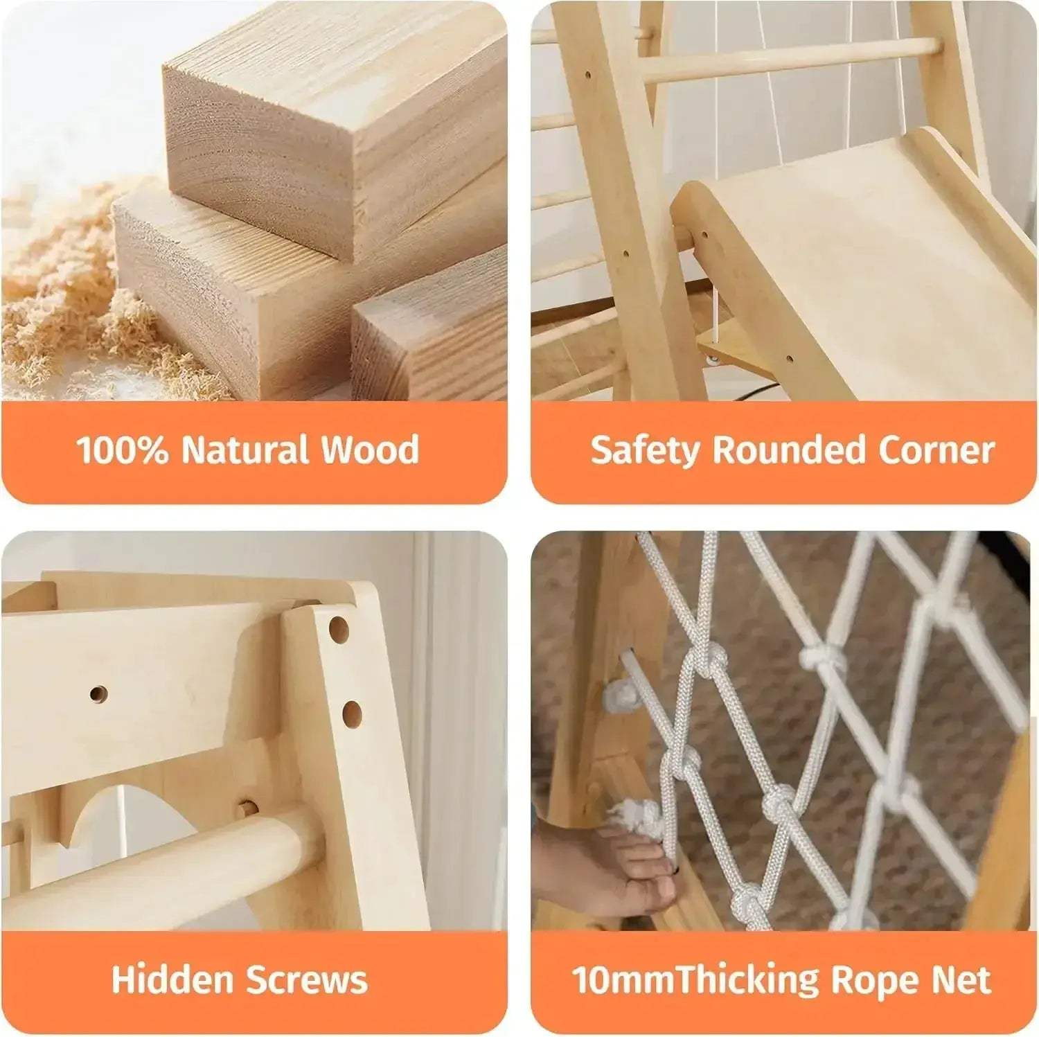 Indoor Jungle Gym Montessori Climbing Playground For Toddlers - ToylandEU