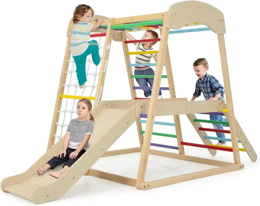  Indoor Jungle Gym Wooden Climber 6 In 1 Playground -  ToylandEU™