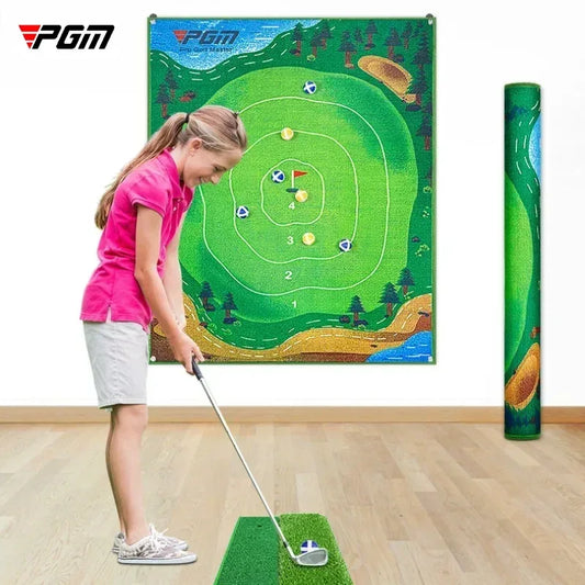 Indoor Mini Golf Mat With Suspended Dartboard Practice Aid - ToylandEU