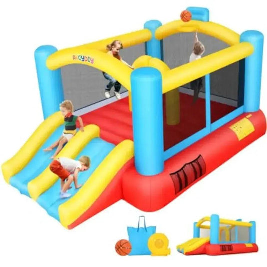  Indoor Outdoor Inflatable Bounce House Double Slide -  ToylandEU™