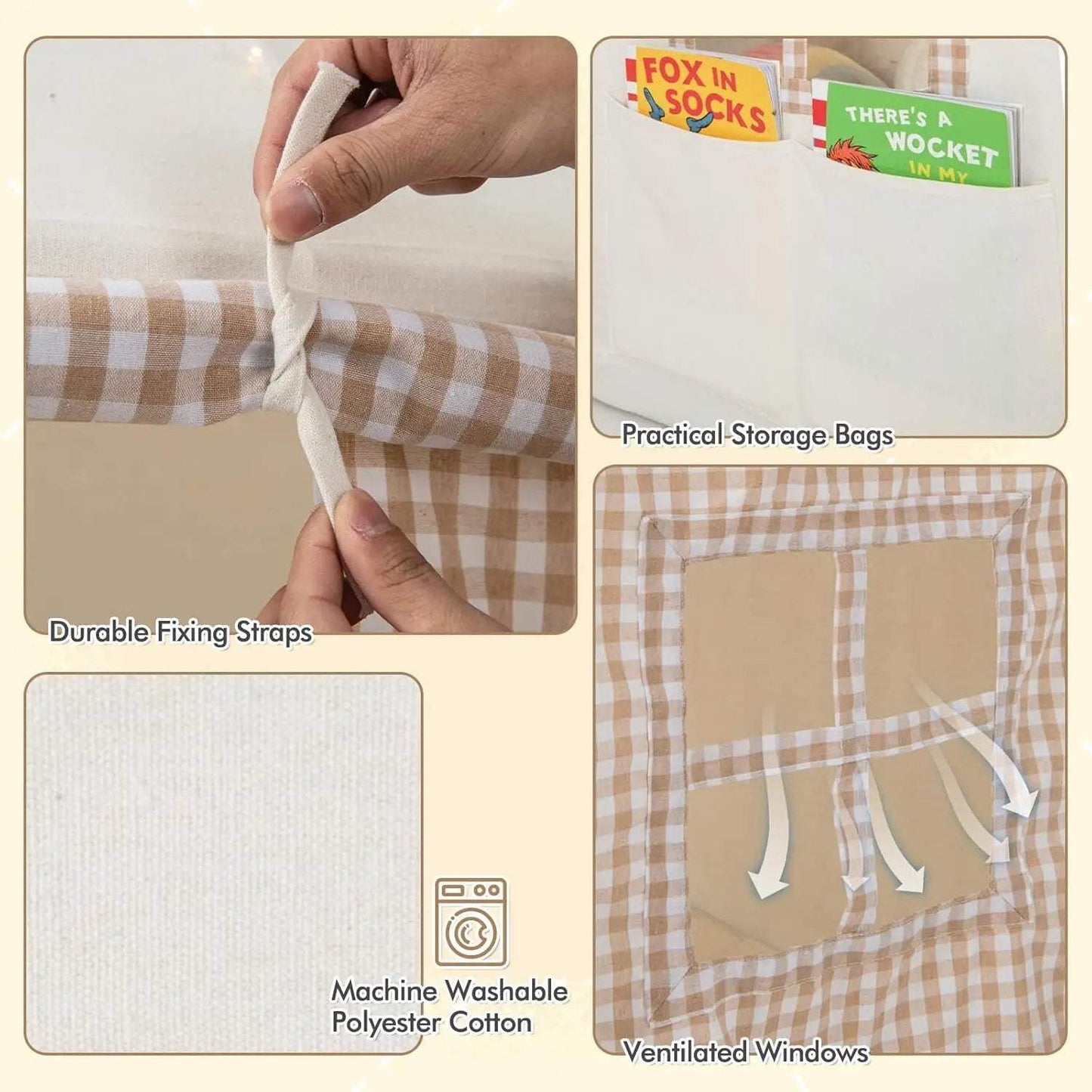  Indoor Outdoor Kids Play Tent Padded Mat And Lights -  ToylandEU™