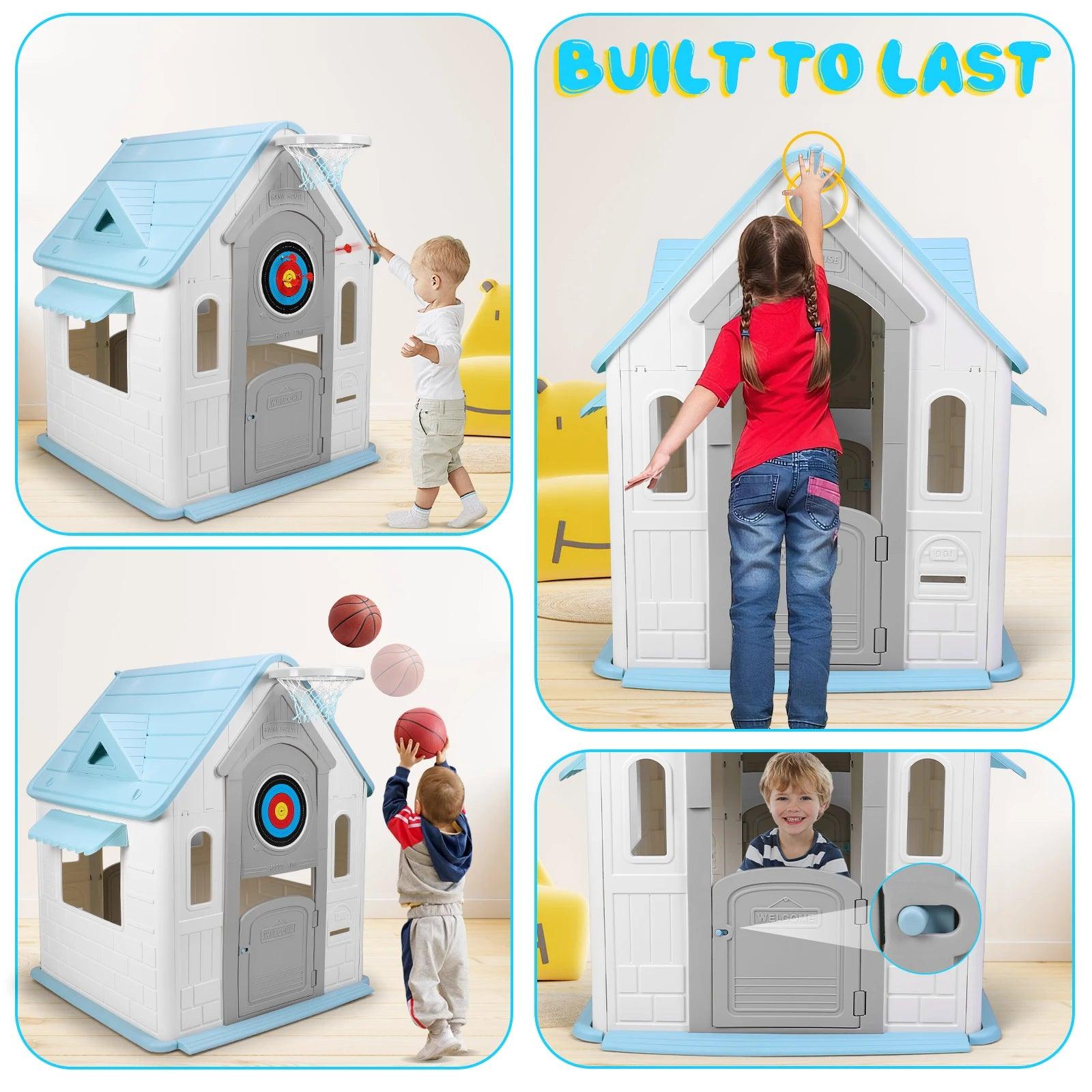  Indoor Outdoor Playset Durable Plastic Playhouse Hoop -  ToylandEU™