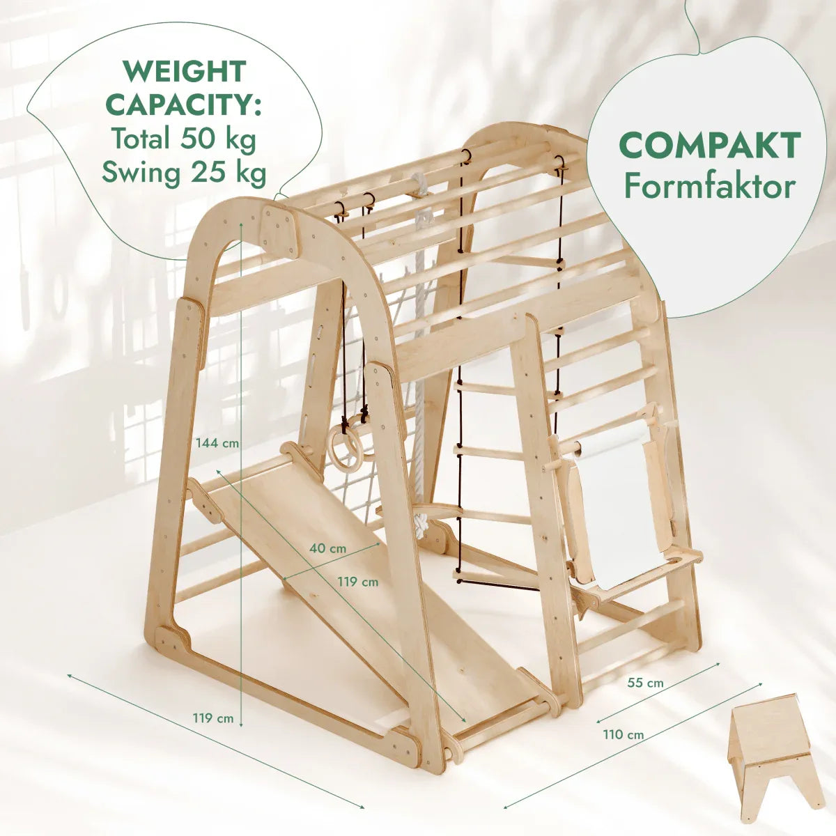 Indoor Playground for Children - 7in1 Playground + Swings Set + Slide Board + Art Set - ToylandEU