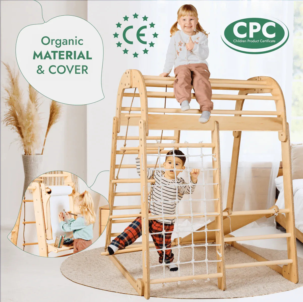 Indoor Playground for Children - 7in1 Playground + Swings Set + Slide Board + Art Set - ToylandEU