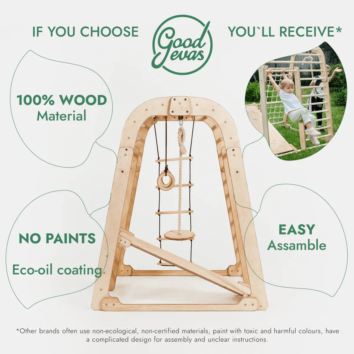 Indoor Playground for Children - 7in1 Playground + Swings Set + Slide Board + Art Set - ToylandEU