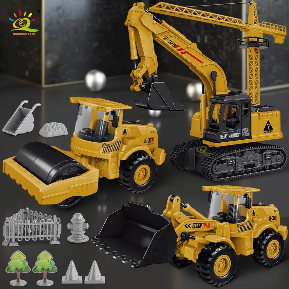 Inertia Excavator Playset - Durable City Construction Vehicle for Kids - ToylandEU