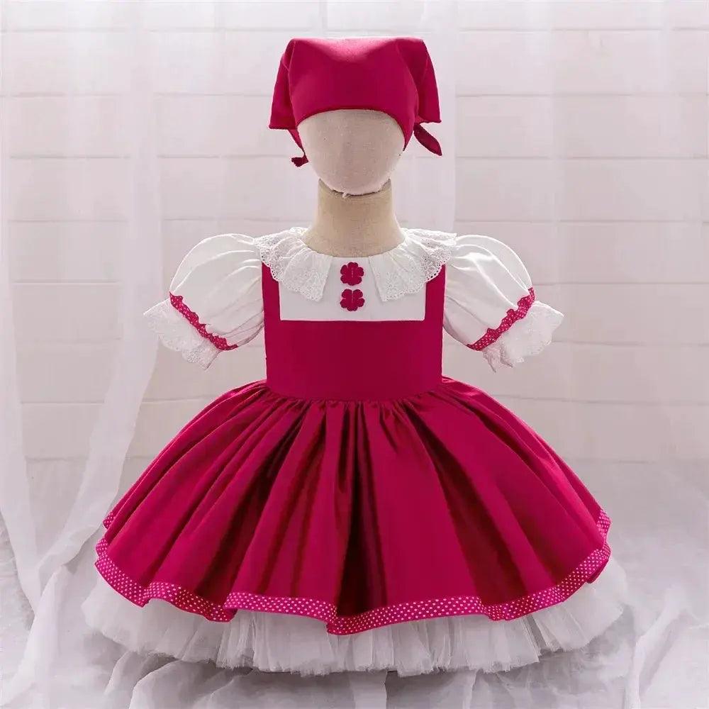  Infant Girl Party Dress Floral Lace Bow Set For Babies -  ToylandEU™