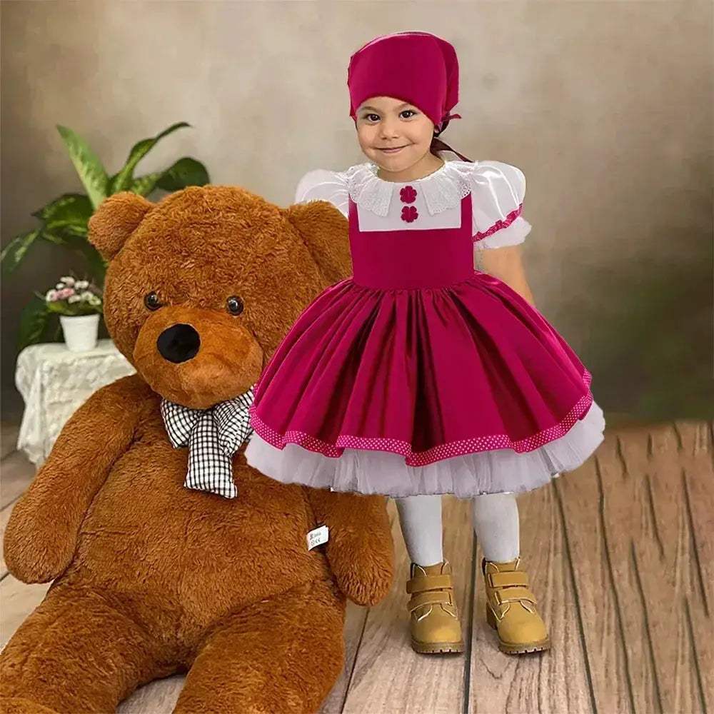 Infant Girl Party Dress Set Floral Lace Bow For Babies - ToylandEU