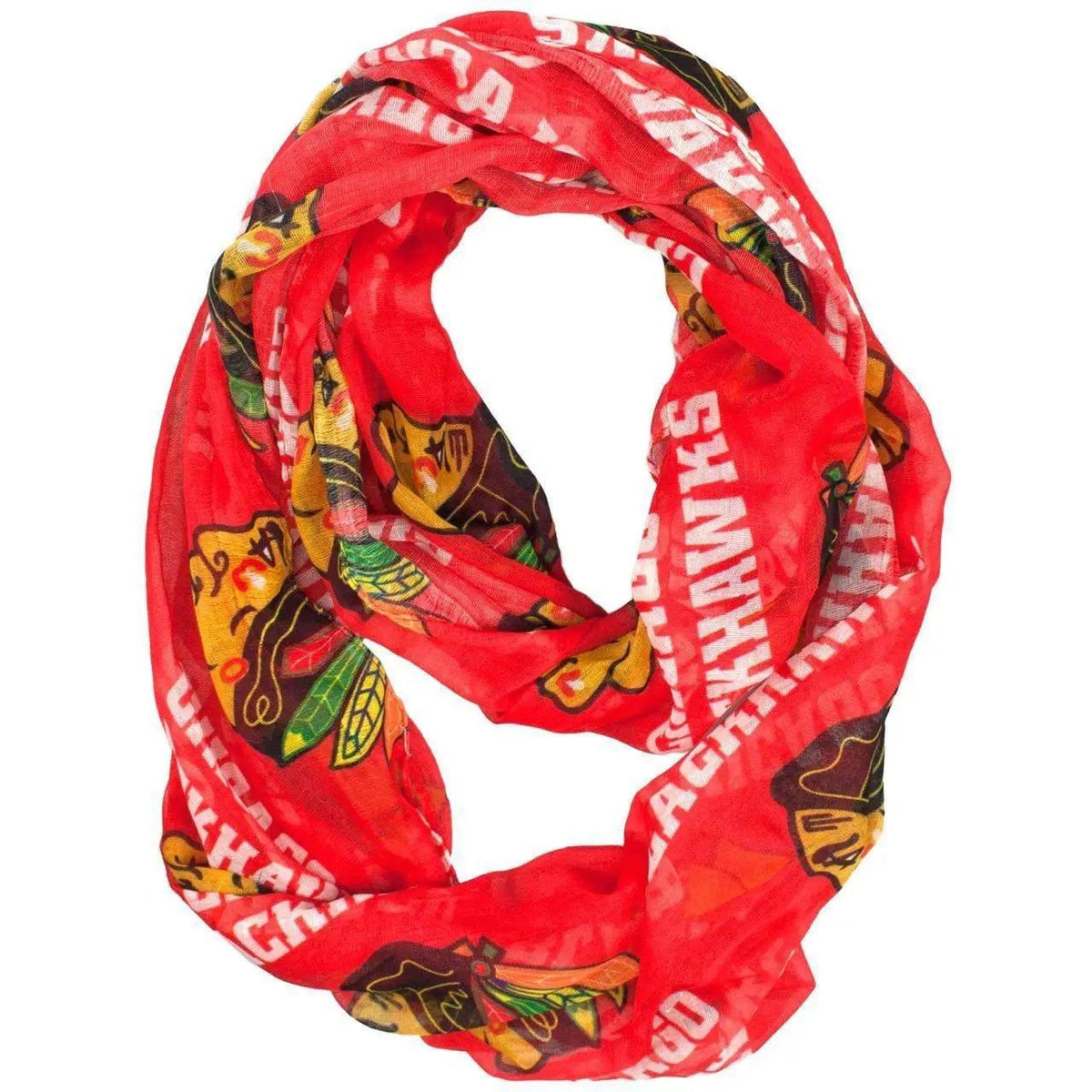  Chicago Blackhawks Infinity Scarf Lightweight Sheer Logo -  ToylandEU™