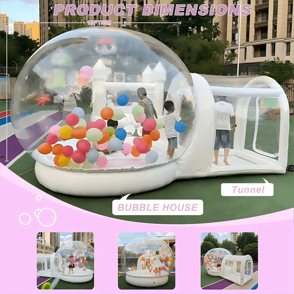 Inflatable 10ft Kids Jumping Bounce Bubble Tent Dome - ToylandEU