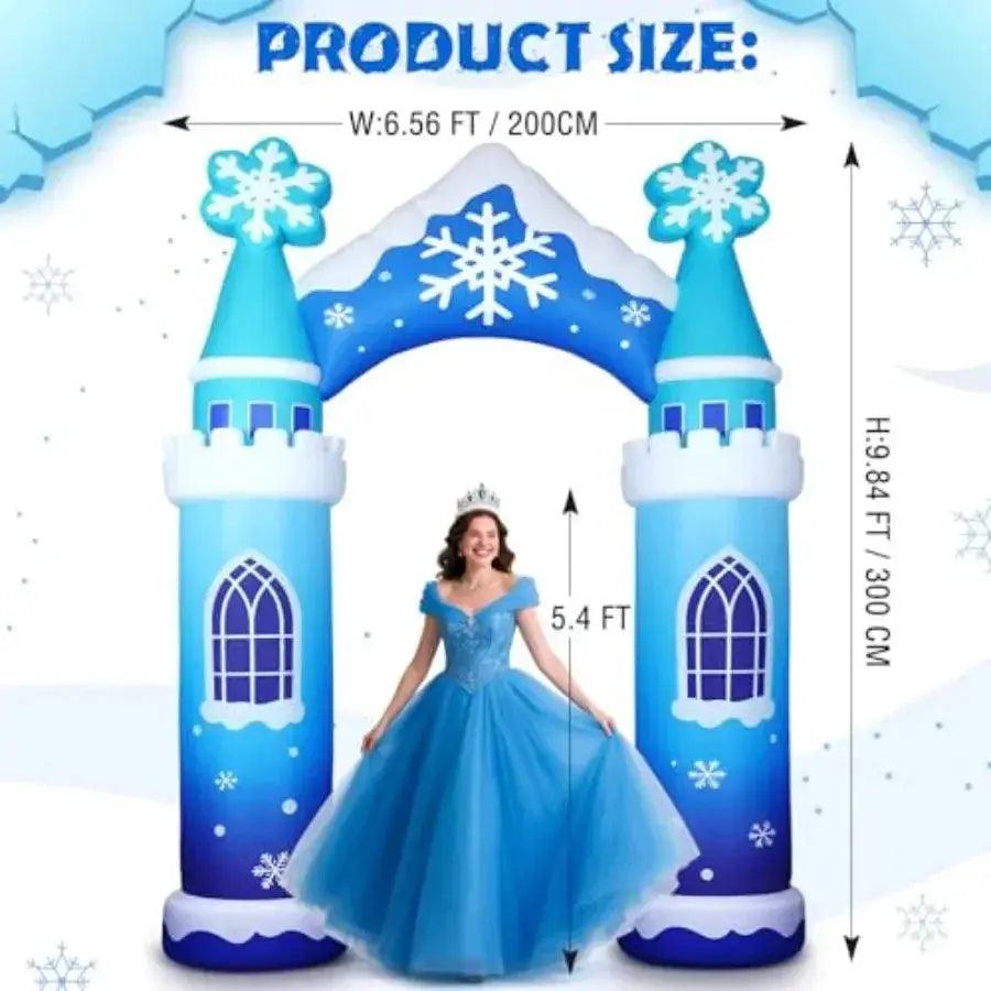  10ft Winter Snow Castle Inflatable Arch With LED Lights -  ToylandEU™