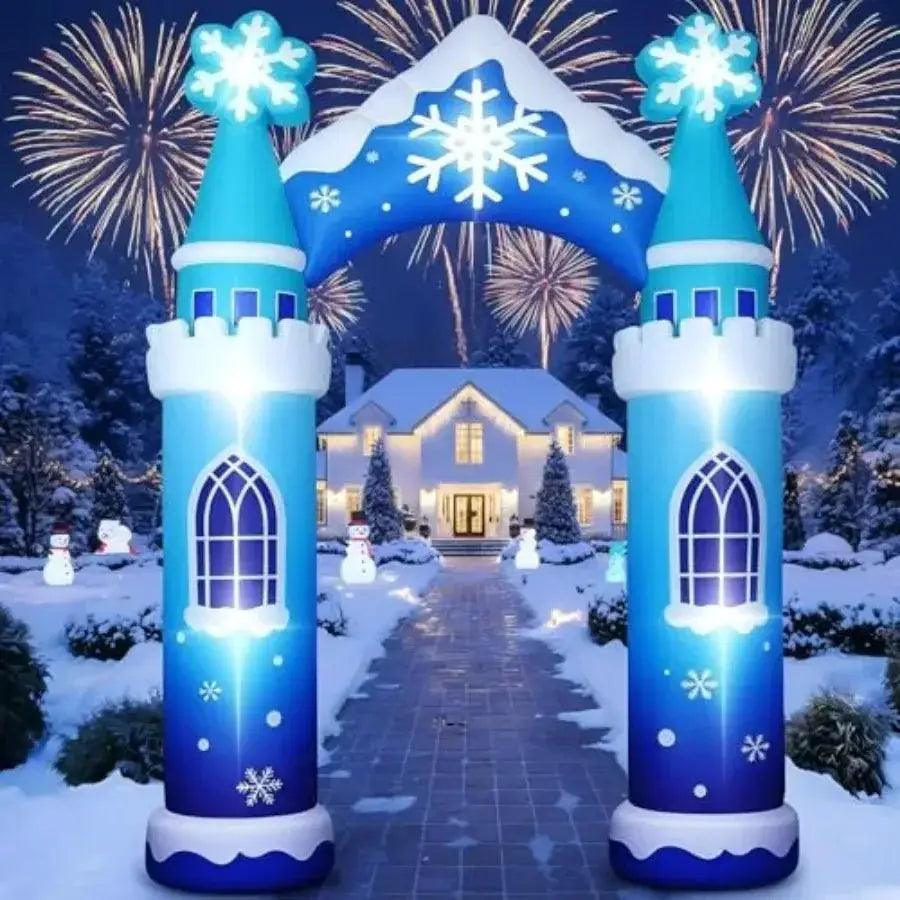  10ft Winter Snow Castle Inflatable Arch With LED Lights -  ToylandEU™