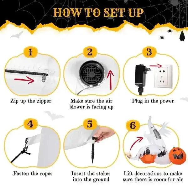  Giant 11.8 Ft Halloween Inflatable With LED Lights -  ToylandEU™