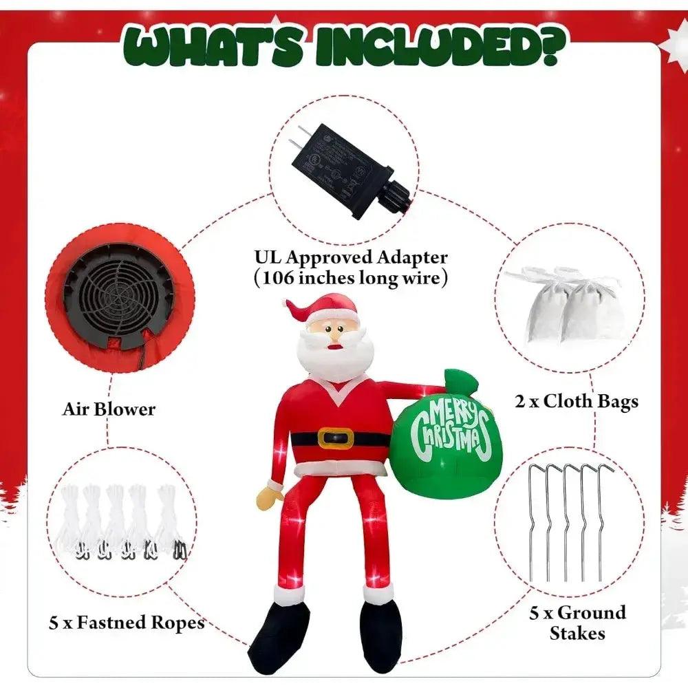  Giant 15Ft Christmas Inflatable Santa With LED Lights -  ToylandEU™