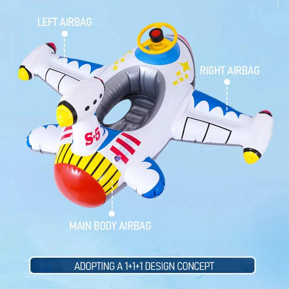  Inflatable Aircraft Swimming Ring Steering Wheel Float -  ToylandEU™
