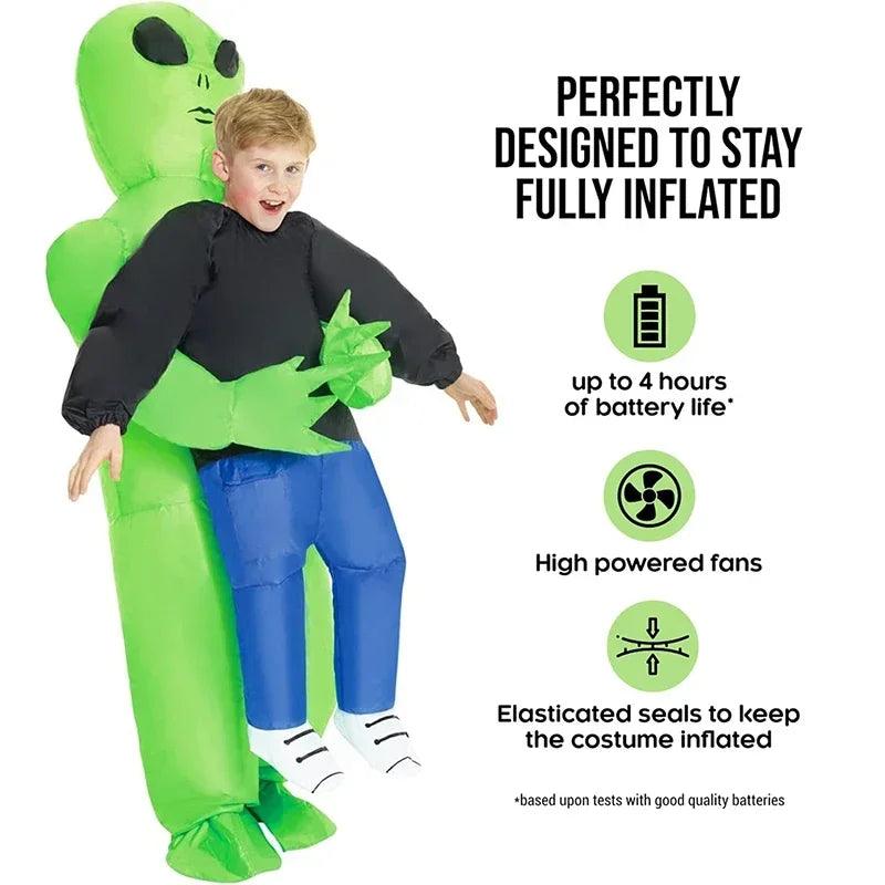 Inflatable Alien Costume | Green Kids | Toylandeu™