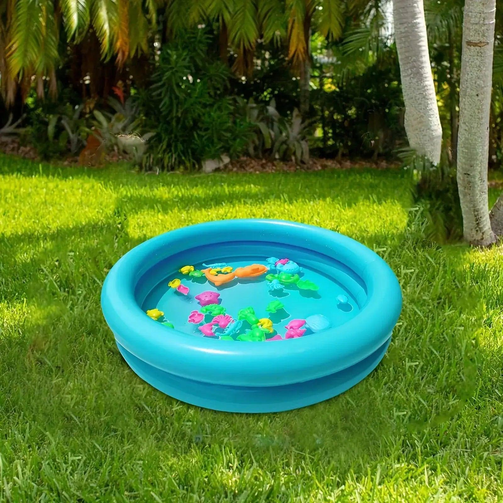  Outdoor Inflatable Baby Pool With Double Deck Toy Fish -  ToylandEU™