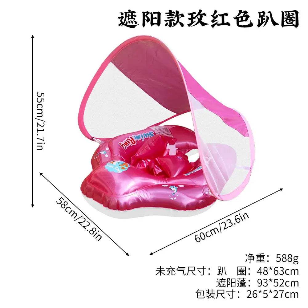  Inflatable Baby Seat Ring Sunshade Canopy Pool Safety -  ToylandEU™