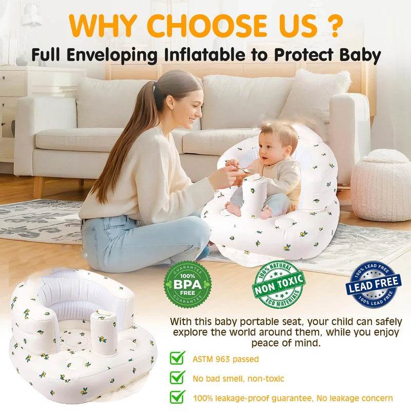 Inflatable Baby Seat for Babies 3-36 Months with Air Pump - ToylandEU