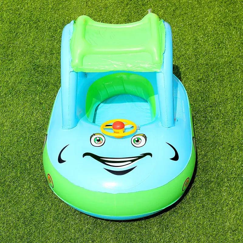  Inflatable Baby Swim Ring With Sun Shade For Toddlers -  ToylandEU™