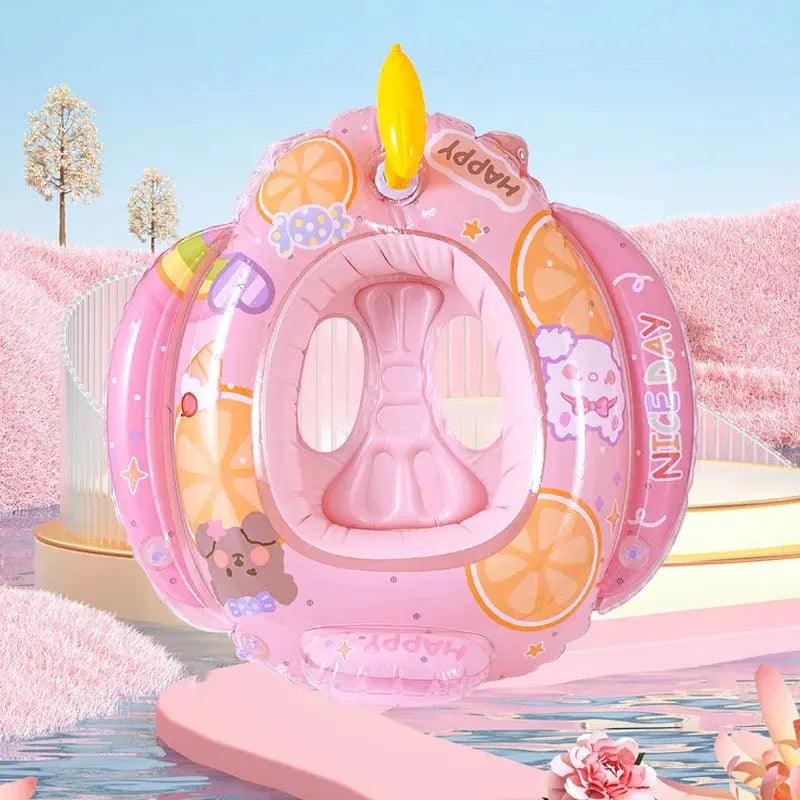  Inflatable Baby Swim Ring With Sun Shade For Toddlers -  ToylandEU™