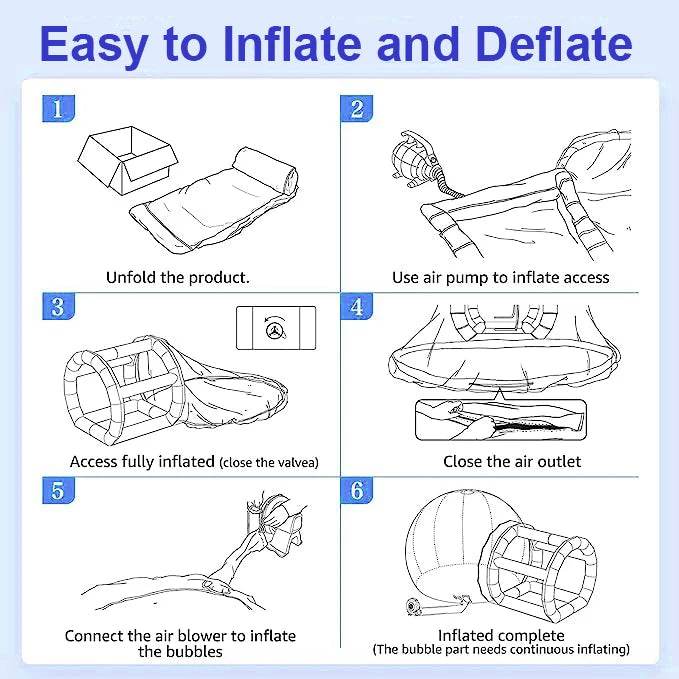 Inflatable Balloon Bubble House Tent 10ft with Blower & Pump - ToylandEU