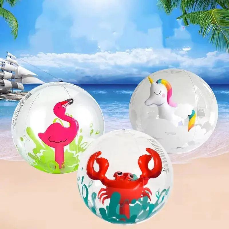  Inflatable Beach Ball 3D Water Play Flamingo Unicorn -  ToylandEU™