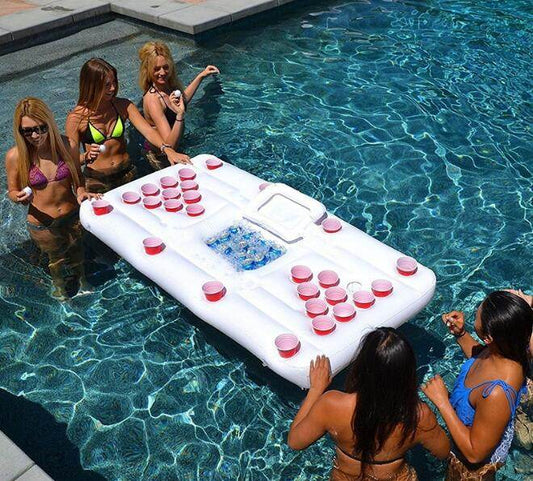 Inflatable Beer Pong Pool Float with Cooler - Ultimate Summer Fun! - ToylandEU