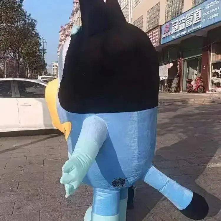 Inflatable Blue Dog Mascot Costume With Included Fan For Adults - ToylandEU