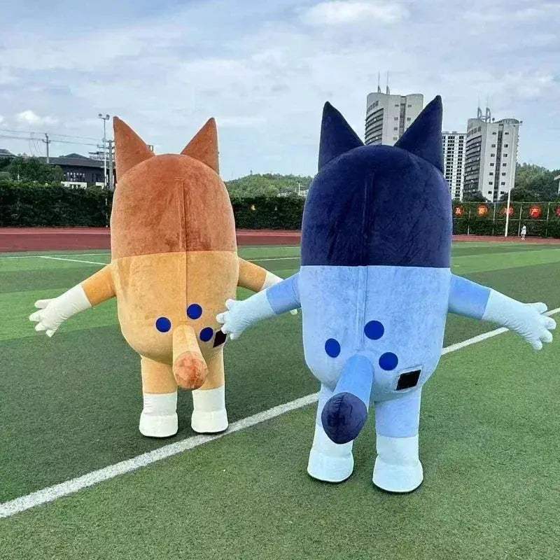Inflatable Blue Dog Mascot Costume With Included Fan For Adults - ToylandEU