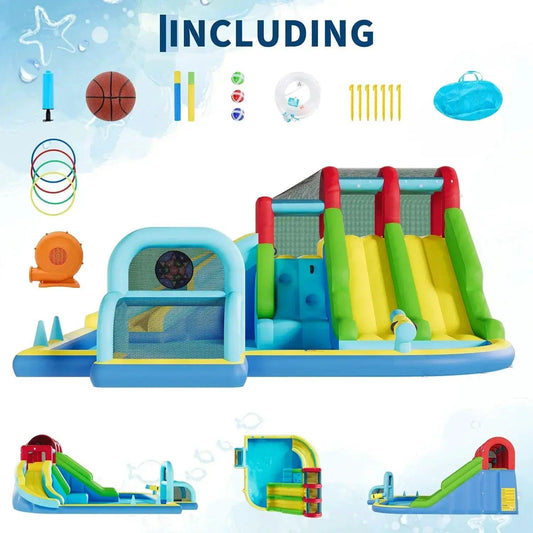  Inflatable Bounce Castle Water Slides Backyard Safe -  ToylandEU™