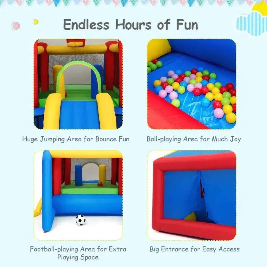  Inflatable Bounce House 6 In 1 Indoor Outdoor -  ToylandEU™