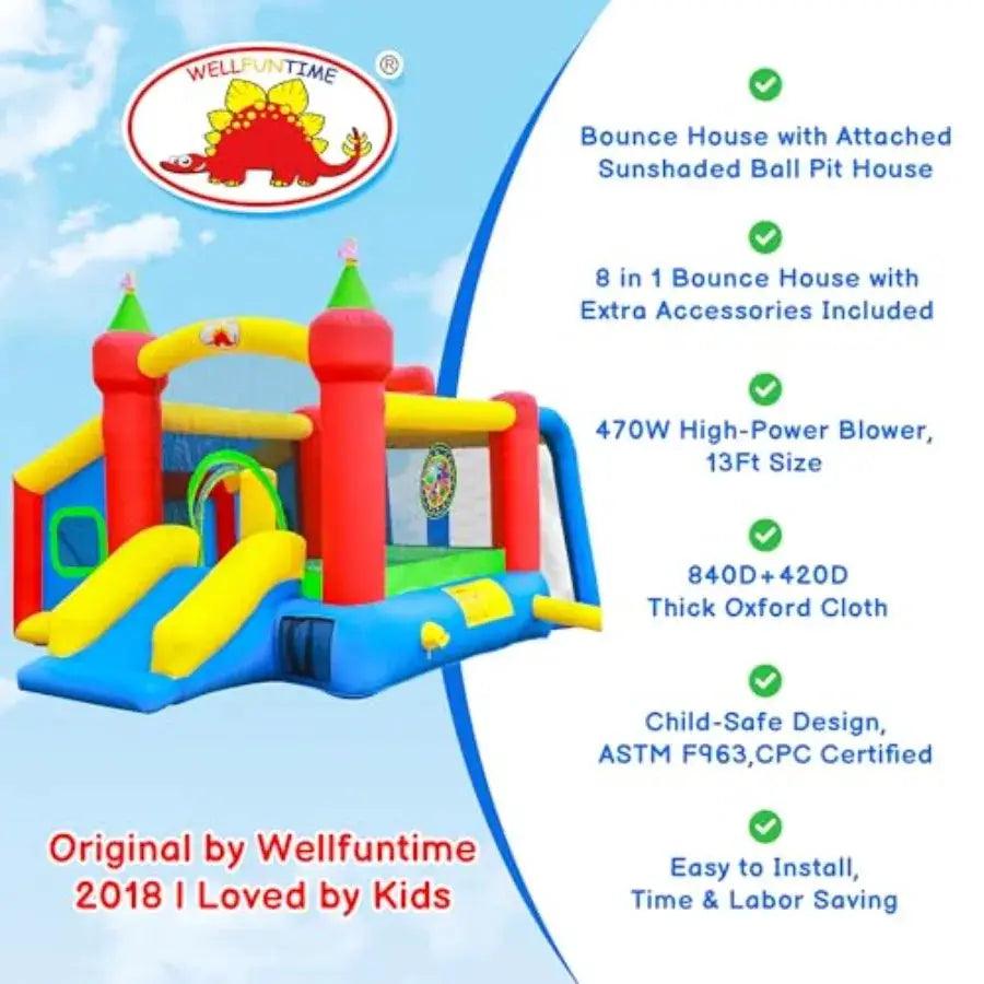 Inflatable Bounce House Blower Jumping Castle Ball Pit -  ToylandEU™