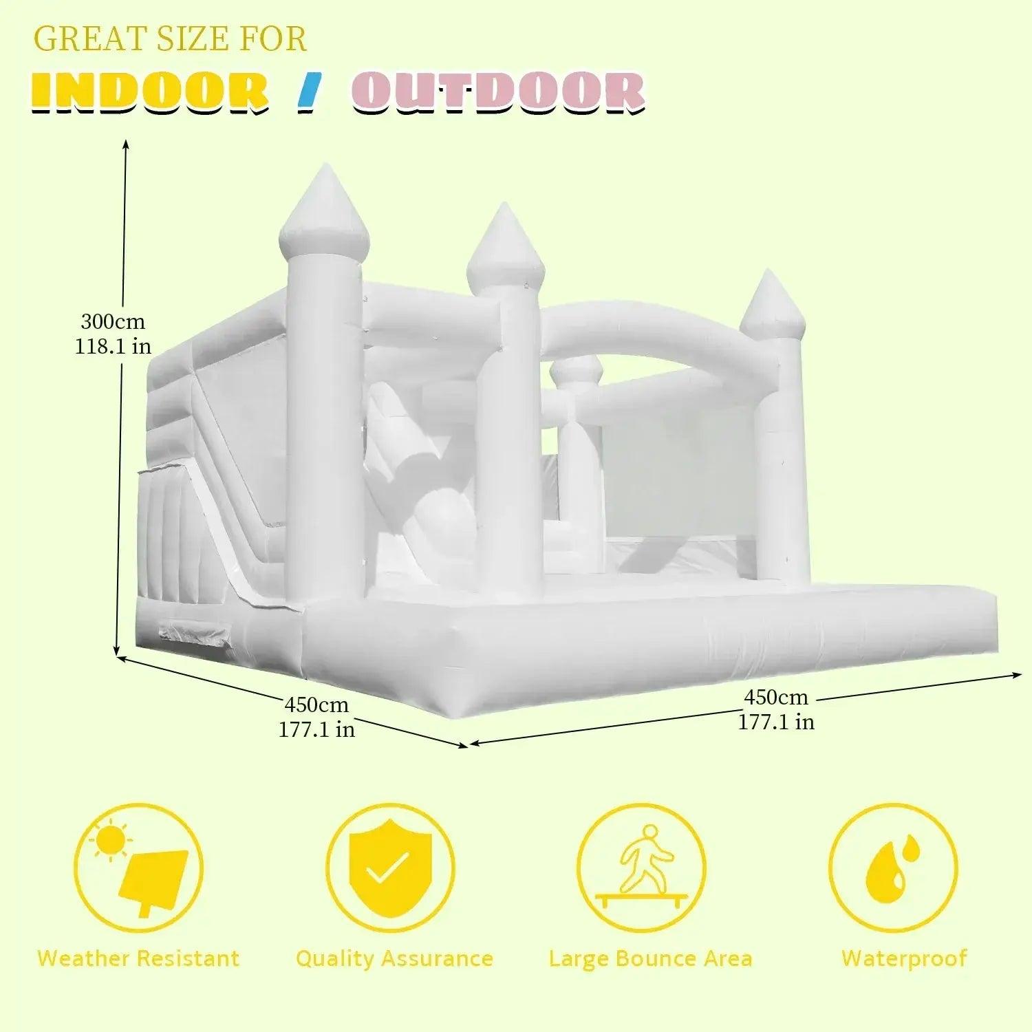  Inflatable Bounce House Commercial Grade With Slide -  ToylandEU™