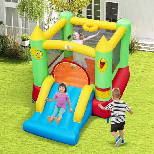  Inflatable Bounce House Durable Design With Slide And Hoop -  ToylandEU™
