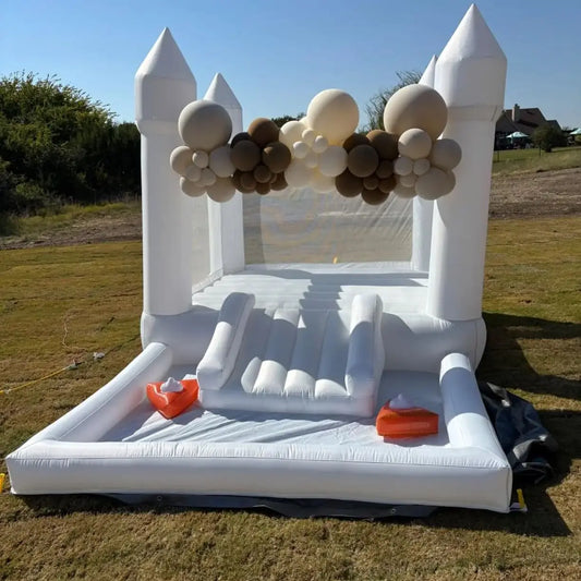 Inflatable Bounce House With Slide And Ball Pit For Weddings